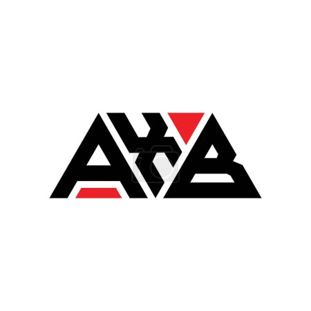 Téléchargez les illustrations : AXB triangle lettre logo design avec forme de triangle. AXB logo triangle design monogramme. Modèle de logo vectoriel triangle AXB avec couleur rouge. Logo triangulaire AXB Logo simple, élégant et luxueux. AXB - en licence libre de droit