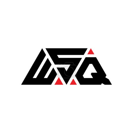 Téléchargez les illustrations : WSQ triangle lettre logo design avec forme de triangle. WSQ logo triangle design monogramme. Modèle de logo vectoriel triangle WSQ avec couleur rouge. Logo triangulaire WSQ Logo simple, élégant et luxueux. WSQ - en licence libre de droit