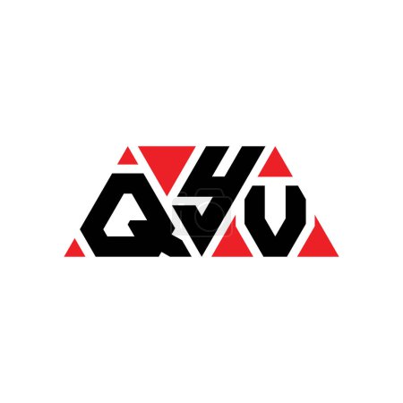 Téléchargez les illustrations : QYV triangle lettre logo design avec forme de triangle. QYV logo triangle design monogramme. Modèle de logo vectoriel triangle QYV avec couleur rouge. Logo triangulaire QYV Logo simple, élégant et luxueux. QYV - en licence libre de droit