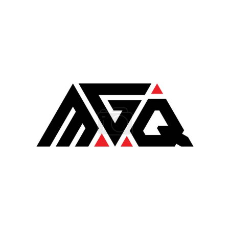 Ilustración de Diseño del logotipo de la letra del triángulo MGQ con forma de triángulo. Monograma de diseño del logotipo del triángulo MGQ. Plantilla de logotipo de vector de triángulo MGQ con color rojo. Logotipo triangular MGQ Logotipo simple, elegante y lujoso. MGQ - Imagen libre de derechos