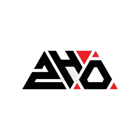 Téléchargez les illustrations : ZHO triangle lettre logo design avec forme de triangle. ZHO triangle logo design monogramme. Modèle de logo vectoriel triangle ZHO avec couleur rouge. Logo triangulaire ZHO Logo simple, élégant et luxueux. ZHO - en licence libre de droit