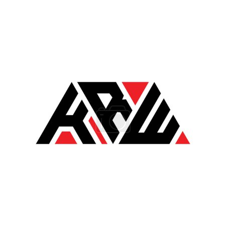 Ilustración de Diseño del logotipo de la letra del triángulo KRW con forma de triángulo. Monograma de diseño del logotipo del triángulo KRW. Plantilla de logotipo de vector de triángulo KRW con color rojo. Logotipo triangular KRW Logotipo simple, elegante y lujoso. KRW - Imagen libre de derechos