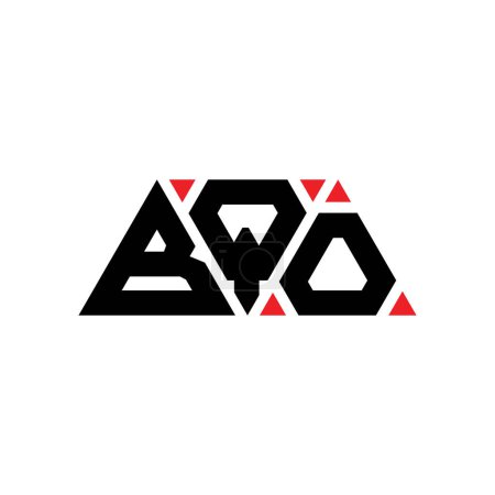 Téléchargez les illustrations : BQO triangle lettre logo design avec forme de triangle. BQO triangle logo design monogramme. Modèle de logo vectoriel triangle BQO avec couleur rouge. Logo triangulaire BQO Logo simple, élégant et luxueux. BQO - en licence libre de droit