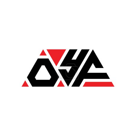 Ilustración de Diseño del logotipo de la letra del triángulo OYF con forma de triángulo. OYF diseño del logotipo del triángulo monograma. Plantilla de logotipo de vector de triángulo OYF con color rojo. Logotipo triangular OYF Logotipo simple, elegante y lujoso. OYF - Imagen libre de derechos
