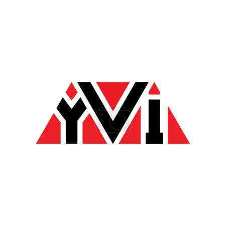 Téléchargez les illustrations : YVI triangle lettre logo design avec forme de triangle. Monogramme de conception de logo YVI triangle. Modèle de logo vectoriel triangle YVI avec couleur rouge. Logo triangulaire YVI Logo simple, élégant et luxueux. YVI - en licence libre de droit