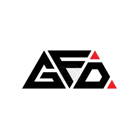 Ilustración de Diseño del logotipo de letra de triángulo GFD con forma de triángulo. Monograma de diseño del logotipo del triángulo GFD. Plantilla de logotipo de vector de triángulo GFD con color rojo. Logo triangular GFD Logotipo simple, elegante y lujoso. GFD - Imagen libre de derechos