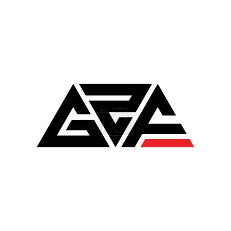 Ilustración de Diseño del logotipo de la letra del triángulo GZF con forma de triángulo. Monograma de diseño del logotipo del triángulo GZF. Plantilla de logotipo de vector de triángulo GZF con color rojo. Logo triangular de GZF Logotipo simple, elegante y lujoso. GZF - Imagen libre de derechos