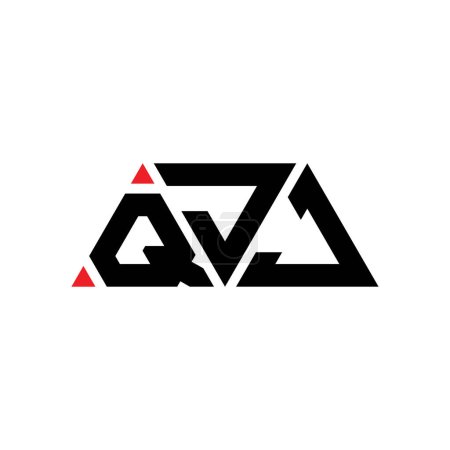 Ilustración de Diseño del logotipo de la letra del triángulo QJJ con forma de triángulo. Monograma del diseño del logotipo del triángulo QJJ. Plantilla de logotipo de vector de triángulo QJJ con color rojo. Logo triangular QJJ Logotipo simple, elegante y lujoso. QJJ - Imagen libre de derechos