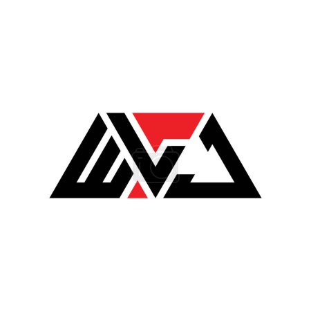 Téléchargez les illustrations : WLJ triangle lettre logo design avec forme de triangle. WLJ logo triangle design monogramme. Modèle de logo vectoriel triangle WLJ avec couleur rouge. Logo triangulaire WLJ Logo simple, élégant et luxueux. WLJ - en licence libre de droit