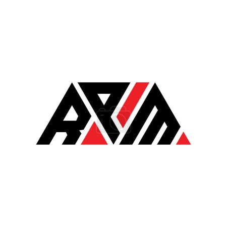 Ilustración de Diseño del logotipo de la letra del triángulo RPM con forma de triángulo. Monograma de diseño del logotipo del triángulo RPM. Plantilla de logotipo de vector triangular RPM con color rojo. Logotipo triangular RPM Logotipo simple, elegante y lujoso. RPM - Imagen libre de derechos