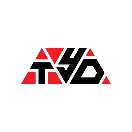 Ilustración de Diseño del logotipo de la letra del triángulo TYD con forma de triángulo. Diseño del logotipo del triángulo TYD monograma. TIPO triángulo vector logotipo plantilla con color rojo. Logo triangular TYD Logotipo simple, elegante y lujoso. TID - Imagen libre de derechos
