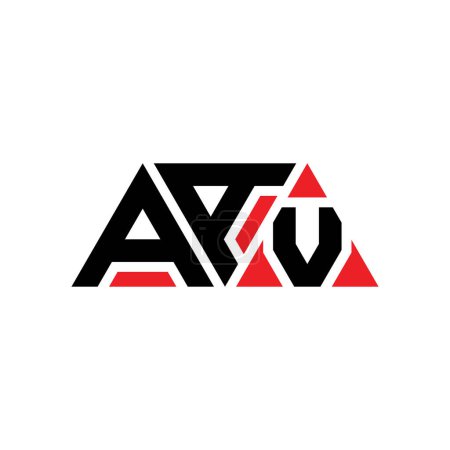 Ilustración de Diseño del logotipo de la letra del triángulo AAV con forma de triángulo. Monograma de diseño del logotipo del triángulo AAV. Plantilla de logotipo de vector de triángulo AAV con color rojo. Logo triangular AAV Logotipo simple, elegante y lujoso. AAV - Imagen libre de derechos