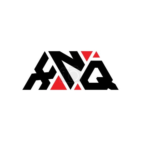 Ilustración de Diseño del logotipo de la letra del triángulo XNQ con forma de triángulo. Monograma de diseño del logotipo del triángulo XNQ. Plantilla de logotipo de vector triangular XNQ con color rojo. Logo triangular XNQ Logotipo simple, elegante y lujoso. XNQ - Imagen libre de derechos