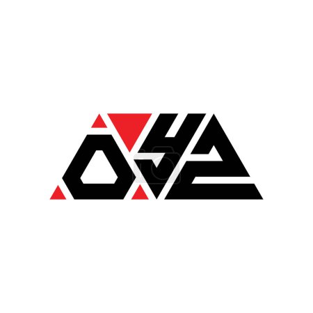 Ilustración de Diseño del logotipo de la letra triangular OYZ con forma de triángulo. OYZ diseño del logotipo del triángulo monograma. Plantilla de logotipo de vector triangular OYZ con color rojo. Logotipo triangular OYZ Logotipo simple, elegante y lujoso. OYZ - Imagen libre de derechos