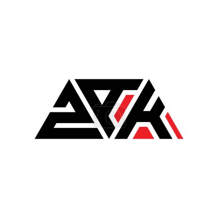 Ilustración de Diseño de logotipo de letra triangular ZAK con forma de triángulo. Monograma de diseño del logotipo del triángulo ZAK. Plantilla de logotipo de vector triangular ZAK con color rojo. Logotipo triangular ZAK Logotipo simple, elegante y lujoso. ZAK. - Imagen libre de derechos