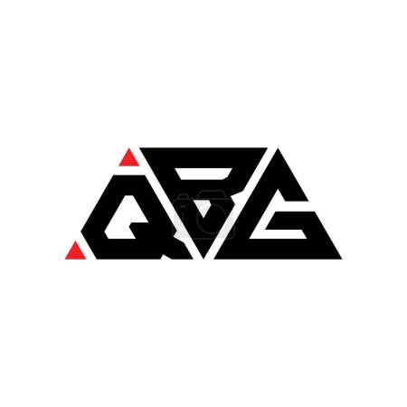 Téléchargez les illustrations : QBG triangle lettre logo design avec forme de triangle. QBG triangle logo design monogramme. Modèle de logo vectoriel triangle QBG avec couleur rouge. Logo triangulaire QBG Logo simple, élégant et luxueux. QBG - en licence libre de droit