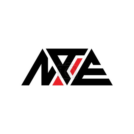Ilustración de Diseño del logotipo de la letra del triángulo de NAE con forma de triángulo. Monograma de diseño del logotipo del triángulo de NAE. Plantilla de logotipo de vector de triángulo NAE con color rojo. Logo triangular de NAE Logotipo simple, elegante y lujoso. NAE - Imagen libre de derechos
