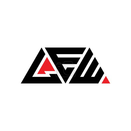 Ilustración de LEW diseño del logotipo de la letra triángulo con forma de triángulo. Diseño del logotipo del triángulo LEW monograma. Plantilla de logotipo de triángulo LEW con color rojo. Logotipo triangular LEW Logotipo simple, elegante y de lujo. LEW - Imagen libre de derechos
