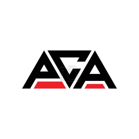 Modèle de logo de lettre de triangle PCA avec la forme de triangle. Monogramme de conception de logo de triangle PCA. Modèle de logo vectoriel triangle PCA avec couleur rouge. Logo triangulaire PCA Logo simple, élégant et luxueux. APC