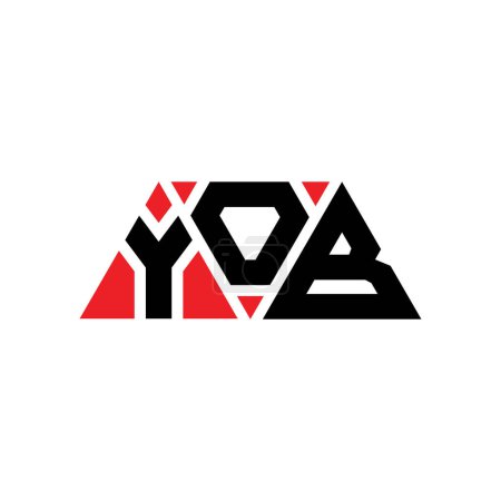 Téléchargez les illustrations : YOB triangle lettre logo design avec forme de triangle. Monogramme de logo triangle YOB. Modèle de logo vectoriel triangle YOB avec couleur rouge. Logo triangulaire YOB Logo simple, élégant et luxueux. YOB - en licence libre de droit