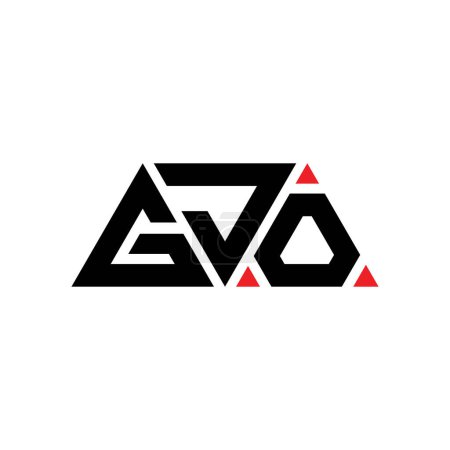 Ilustración de Diseño del logotipo de la letra del triángulo GJO con forma de triángulo. Monograma de diseño del logotipo del triángulo GJO. Plantilla de logotipo de vector de triángulo GJO con color rojo. Logo triangular GJO Logotipo simple, elegante y lujoso. GJO - Imagen libre de derechos