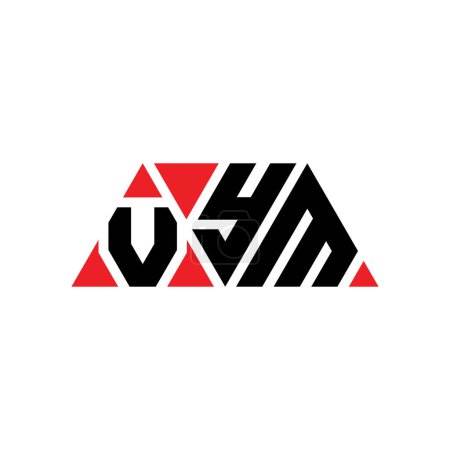 Illustration for VYM triangle letter logo design with triangle shape. VYM triangle logo design monogram. VYM triangle vector logo template with red color. VYM triangular logo Simple, Elegant, and Luxurious Logo. VYM - Royalty Free Image