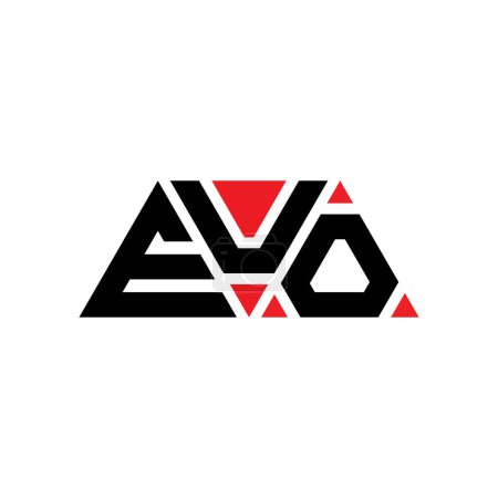 Illustration for EUO triangle letter logo design with triangle shape. EUO triangle logo design monogram. EUO triangle vector logo template with red color. EUO triangular logo Simple, Elegant, and Luxurious Logo. EUO - Royalty Free Image
