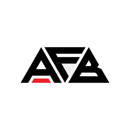 Ilustración de AFB triángulo letra logo diseño con forma de triángulo. Diseño del logotipo del triángulo AFB monograma. Plantilla de logotipo de triángulo AFB con color rojo. Logo triangular AFB Logotipo simple, elegante y lujoso. AFB - Imagen libre de derechos