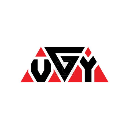 Téléchargez les illustrations : VGY triangle lettre logo design avec forme de triangle. Monogramme VGY logo triangle design. Modèle de logo vectoriel triangle VGY avec couleur rouge. Logo triangulaire VGY Logo simple, élégant et luxueux. VGY - en licence libre de droit
