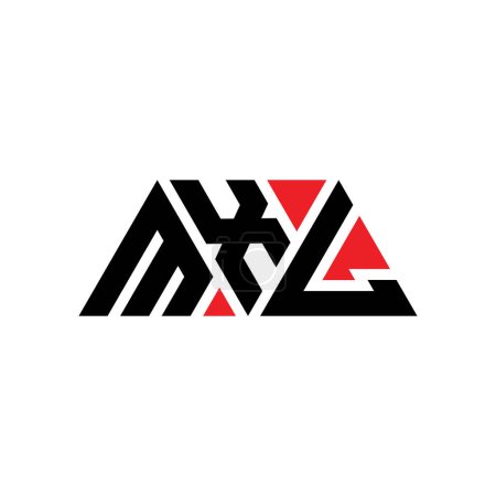 Téléchargez les illustrations : MXL triangle lettre logo design avec forme de triangle. Monogramme de logo triangle MXL. Modèle de logo vectoriel triangle MXL avec couleur rouge. Logo triangulaire MXL Logo simple, élégant et luxueux. MXL - en licence libre de droit