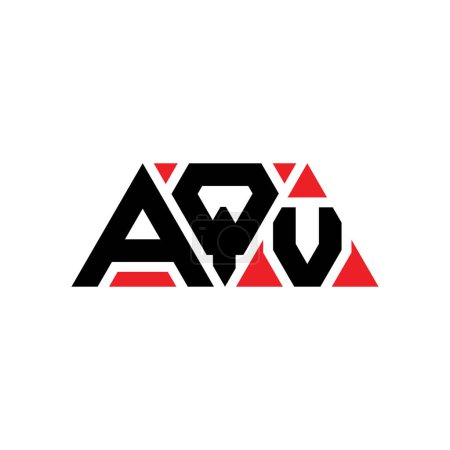 Ilustración de Diseño del logotipo de la letra del triángulo AQV con forma de triángulo. Monograma de diseño del logotipo del triángulo AQV. Plantilla de logotipo de vector de triángulo AQV con color rojo. Logotipo triangular AQV Logotipo simple, elegante y lujoso. AQV - Imagen libre de derechos