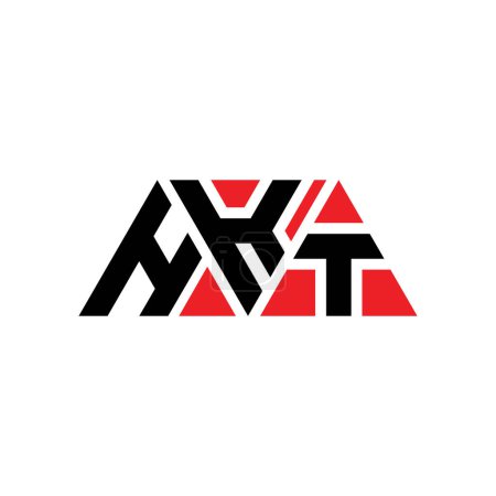 Ilustración de Diseño de logotipo de letra de triángulo HKT con forma de triángulo. HKT diseño del logotipo del triángulo monograma. HKT triángulo vector logotipo plantilla con color rojo. Logo triangular HKT Logotipo simple, elegante y lujoso. HKT - Imagen libre de derechos