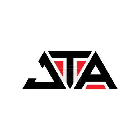 Ilustración de Diseño del logotipo de la letra del triángulo JTA con forma de triángulo. Monograma de diseño del logotipo del triángulo JTA. Plantilla de logotipo de vector de triángulo JTA con color rojo. Logo triangular JTA Logotipo simple, elegante y lujoso. TJA - Imagen libre de derechos