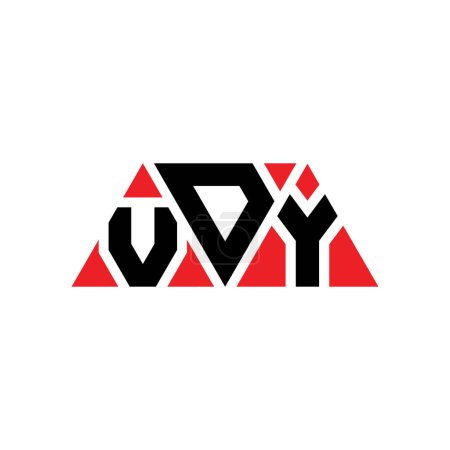Ilustración de Diseño del logotipo de la letra del triángulo VDY con forma de triángulo. Monograma de diseño del logotipo del triángulo VDY. Plantilla de logotipo de vector de triángulo VDY con color rojo. Logotipo triangular VDY Logotipo simple, elegante y lujoso. VDY - Imagen libre de derechos