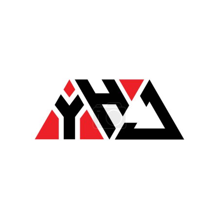Téléchargez les illustrations : YHJ triangle lettre logo design avec forme de triangle. Monogramme de conception de logo YHJ triangle. Modèle de logo vectoriel triangle YHJ avec couleur rouge. Logo triangulaire YHJ Logo simple, élégant et luxueux. YHJ - en licence libre de droit