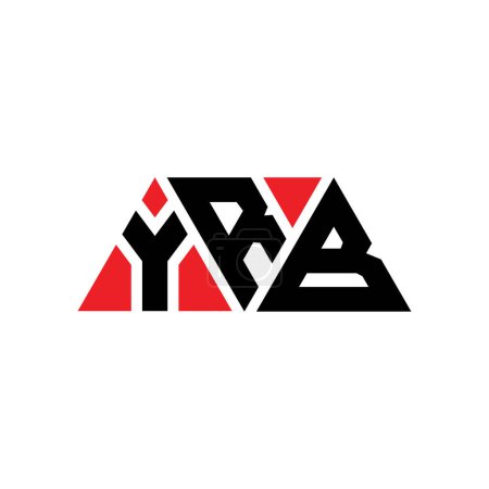 Téléchargez les illustrations : YRB triangle lettre logo design avec forme de triangle. YRB logo triangle design monogramme. Modèle de logo vectoriel triangle YRB avec couleur rouge. Logo triangulaire YRB Logo simple, élégant et luxueux. YRB - en licence libre de droit