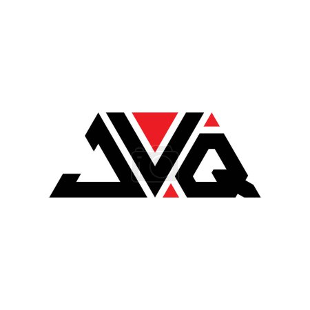 Ilustración de Diseño del logotipo de la letra del triángulo JVQ con forma de triángulo. Monograma de diseño del logotipo del triángulo JVQ. Plantilla de logotipo de vector de triángulo JVQ con color rojo. Logotipo triangular JVQ Logotipo simple, elegante y lujoso. JVQ - Imagen libre de derechos