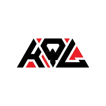 Ilustración de Diseño del logotipo de la letra del triángulo KQL con forma de triángulo. Monograma de diseño del logotipo del triángulo KQL. Plantilla de logotipo de vector de triángulo KQL con color rojo. Logotipo triangular KQL Logotipo simple, elegante y lujoso. KQL - Imagen libre de derechos