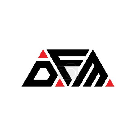 Illustration for DFM triangle letter logo design with triangle shape. DFM triangle logo design monogram. DFM triangle vector logo template with red color. DFM triangular logo Simple, Elegant, and Luxurious Logo. DFM - Royalty Free Image