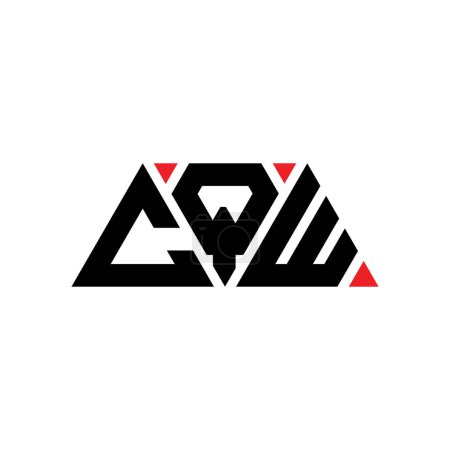 Ilustración de Diseño del logotipo de la letra del triángulo CQW con forma de triángulo. Monograma de diseño del logotipo del triángulo CQW. Plantilla de logotipo de vector de triángulo CQW con color rojo. Logotipo triangular CQW Logotipo simple, elegante y lujoso. CQW - Imagen libre de derechos