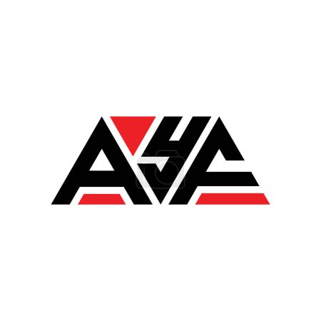 Ilustración de Diseño del logotipo de la letra del triángulo AYF con forma de triángulo. Diseño del logotipo del triángulo AYF monograma. Plantilla de logotipo de vector de triángulo AYF con color rojo. Logo triangular AYF Logotipo simple, elegante y lujoso. AYF - Imagen libre de derechos