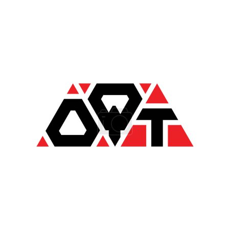 Téléchargez les illustrations : OQT triangle lettre logo design avec forme de triangle. OQT triangle logo design monogramme. Modèle de logo vectoriel triangle OQT avec couleur rouge. Logo triangulaire OQT Logo simple, élégant et luxueux. OQT - en licence libre de droit