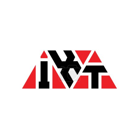 Téléchargez les illustrations : IXT triangle lettre logo design avec forme de triangle. IXT logo triangle design monogramme. Modèle de logo vectoriel triangle IXT avec couleur rouge. Logo triangulaire IXT Logo simple, élégant et luxueux. IXT - en licence libre de droit