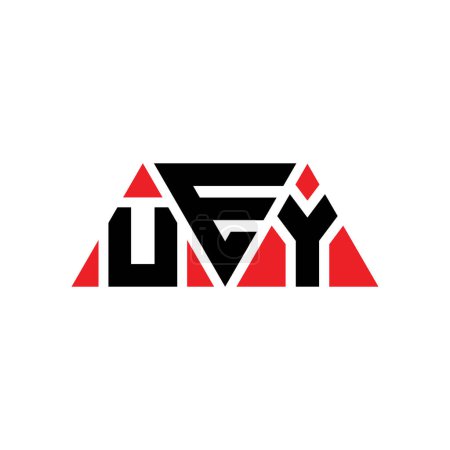 Ilustración de Diseño del logotipo de la letra del triángulo UEY con forma de triángulo. Diseño del logotipo del triángulo UEY monograma. Plantilla de logotipo de triángulo UEY con color rojo. Logotipo triangular UEY Logotipo simple, elegante y lujoso. UEY - Imagen libre de derechos