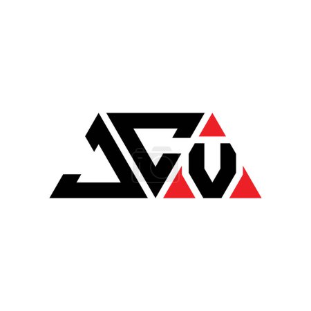 Téléchargez les illustrations : JCV triangle lettre logo design avec forme de triangle. JCV triangle logo design monogramme. Modèle de logo vectoriel triangle JCV avec couleur rouge. Logo triangulaire JCV Logo simple, élégant et luxueux. JCV - en licence libre de droit