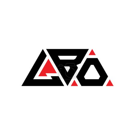 Téléchargez les illustrations : LBO triangle lettre logo design avec forme de triangle. Logo triangle LBO monogramme design. Modèle de logo vectoriel triangle LBO avec couleur rouge. Logo triangulaire LBO Logo simple, élégant et luxueux. LBO - en licence libre de droit