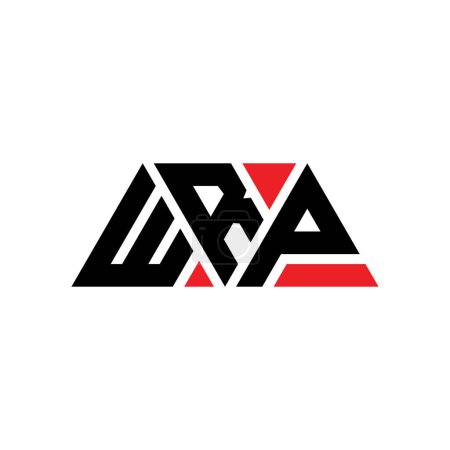 Ilustración de Diseño del logotipo de letra triangular WRP con forma de triángulo. Monograma de diseño del logotipo del triángulo WRP. Plantilla de logotipo de vector de triángulo WRP con color rojo. Logotipo triangular WRP Logotipo simple, elegante y lujoso. WRP - Imagen libre de derechos