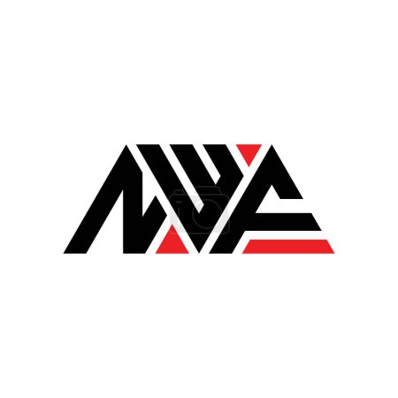 Téléchargez les illustrations : NWF triangle lettre logo design avec forme de triangle. NWF triangle logo design monogramme. Modèle de logo vectoriel triangle NWF avec couleur rouge. Logo triangulaire NWF Logo simple, élégant et luxueux. NWF - en licence libre de droit