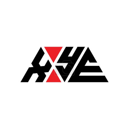 Téléchargez les illustrations : XYE triangle lettre logo design avec forme de triangle. XYE logo triangle design monogramme. Modèle de logo vectoriel triangle XYE avec couleur rouge. Logo XYE triangulaire Logo simple, élégant et luxueux. XYE - en licence libre de droit