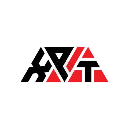 Ilustración de Diseño del logotipo de letra triangular XPT con forma de triángulo. Monograma de diseño del logotipo del triángulo XPT. Plantilla de logotipo de vector triangular XPT con color rojo. Logo triangular XPT Logotipo simple, elegante y lujoso. XPT - Imagen libre de derechos